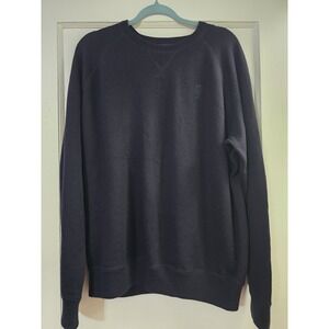 Polo Ralph Lauren Sweater Mens XL Navy Blue 100%‎ Merino Wool Crew Neck